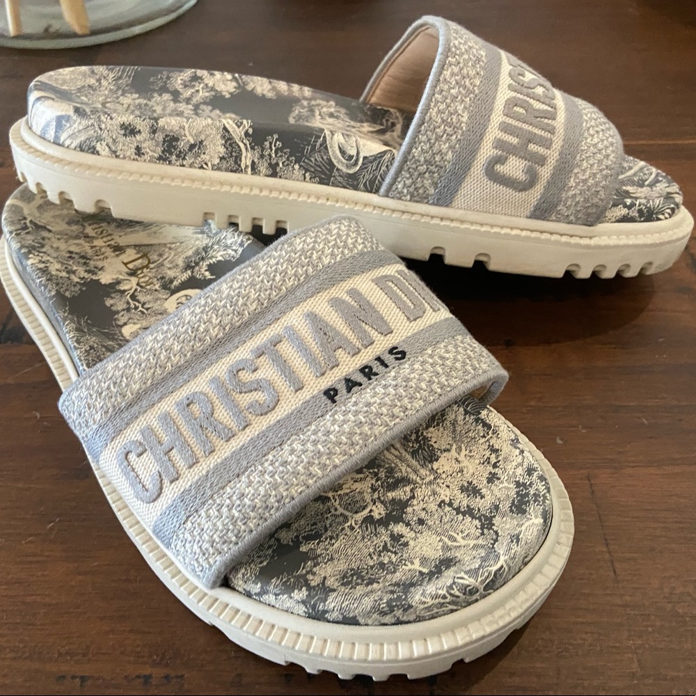 Christian Dior Slide Sandals Grey